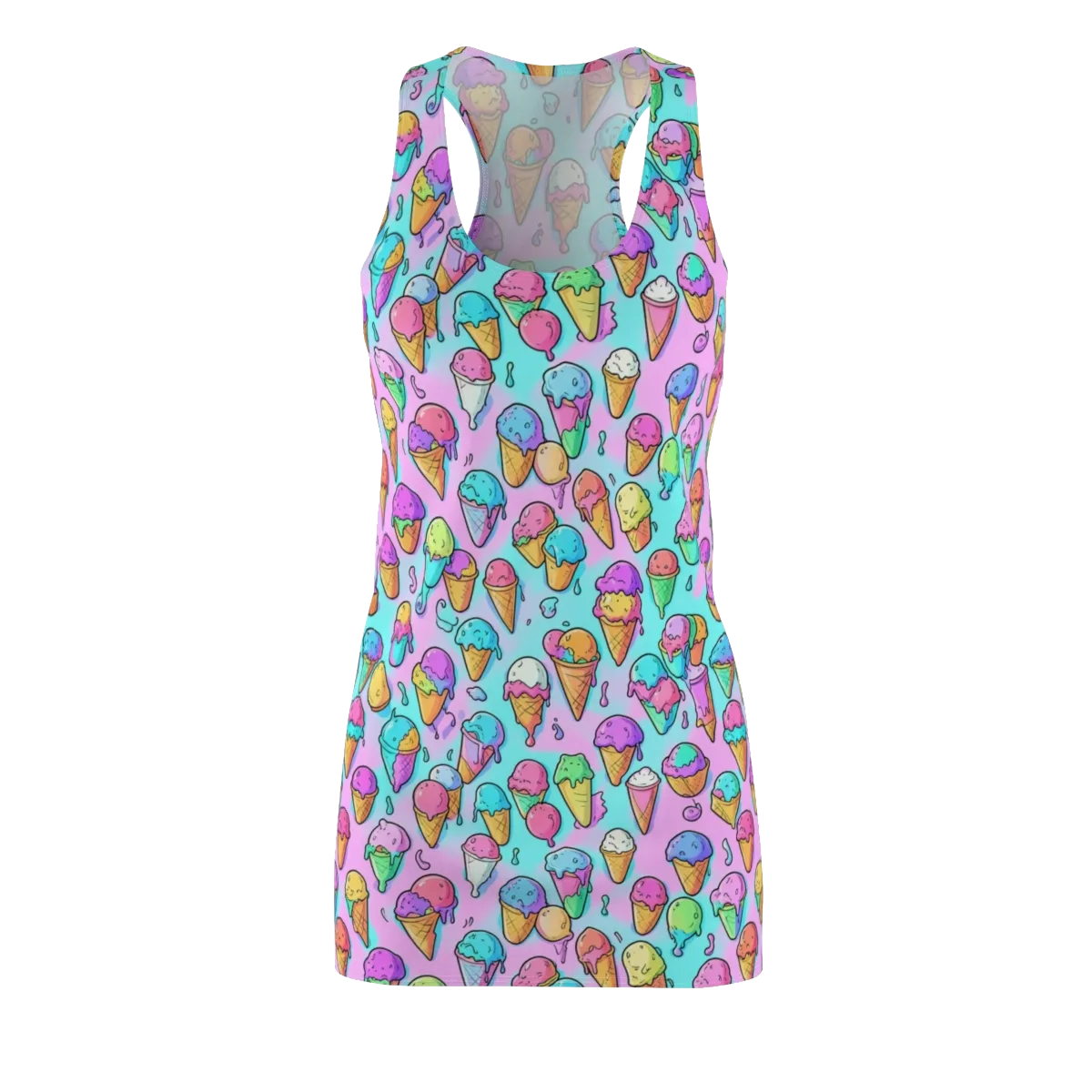 Neon Sundae on Racerback Dress — Front
