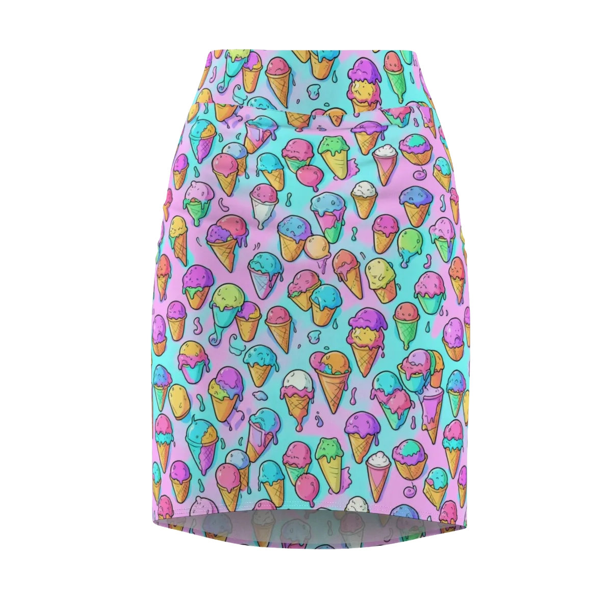 Neon Sundae on Pencil Skirt — Front