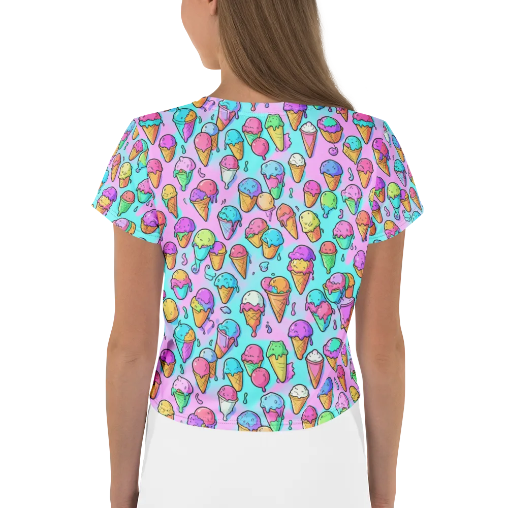 Neon Sundae on Crop Tee — Back