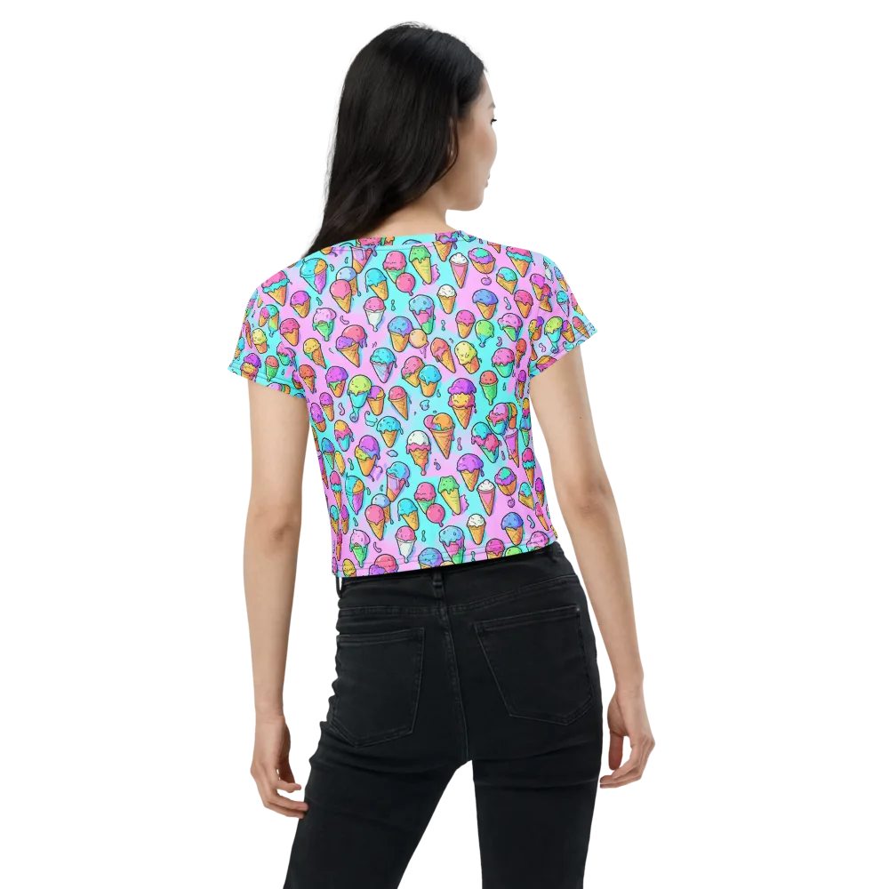 Neon Sundae on Crop Tee — Back