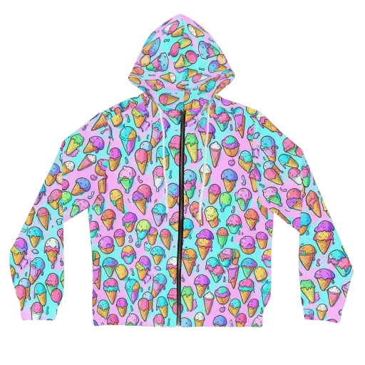 Neon Sundae on a Women's Full-Zip Hoodie