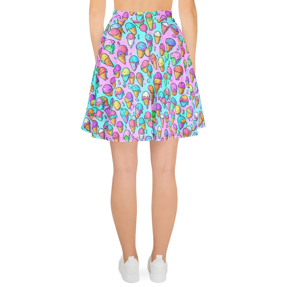 Neon Sundae on Skater Skirt — Back