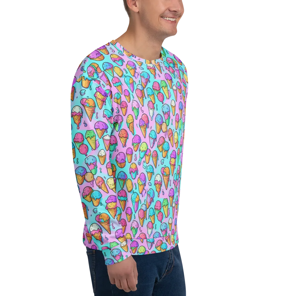 Neon Sundae on Sweatshirt — Right Front