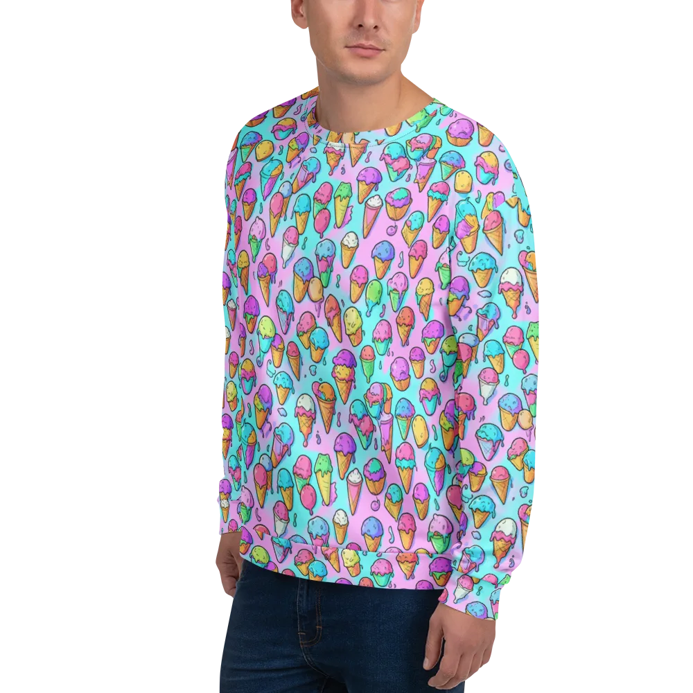 Neon Sundae on Sweatshirt — Left Front
