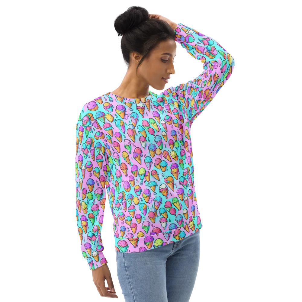 Neon Sundae on Sweatshirt — Right Front