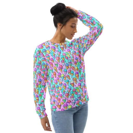 Neon Sundae on a Sweatshirt