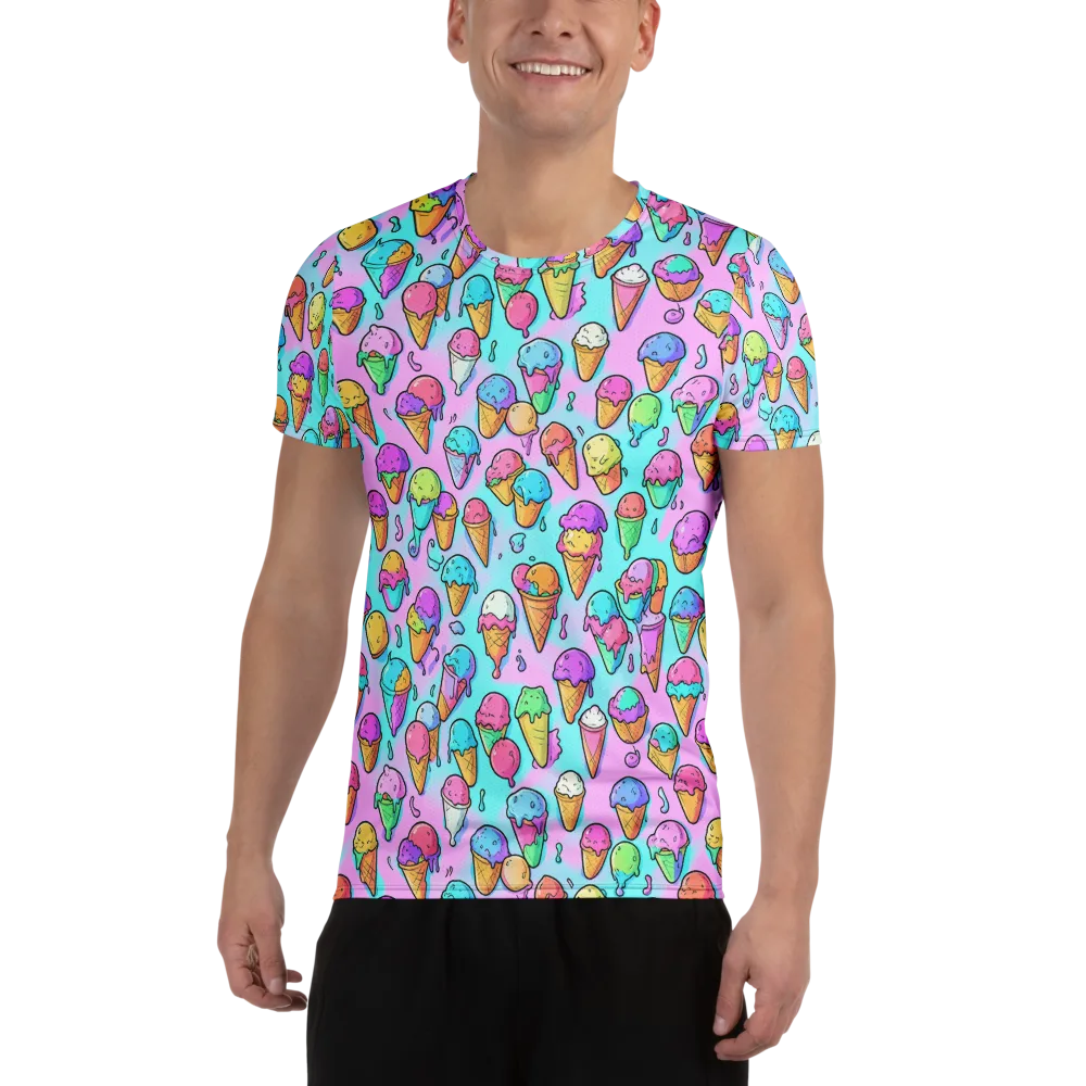 Neon Sundae on Men's Athletic T-Shirt — Front