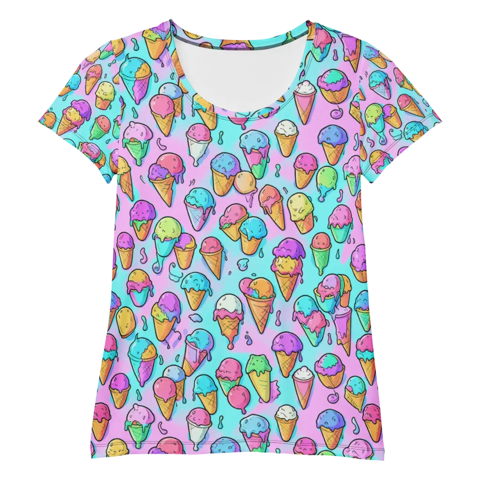 Neon Sundae on Women's Athletic T-Shirt — Front