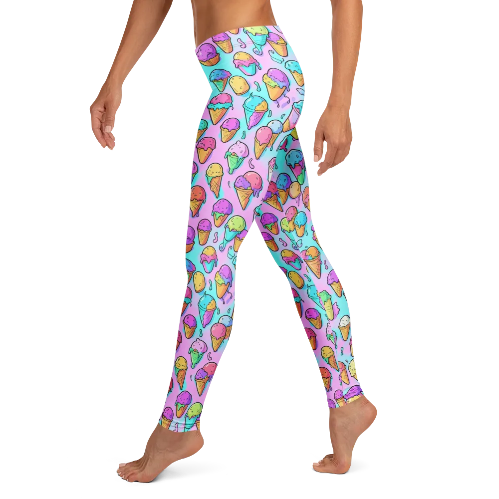 Neon Sundae on Leggings — Left