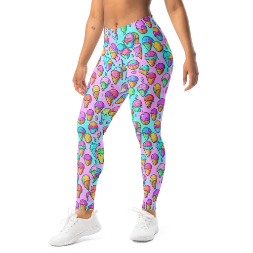Neon Sundae on a Leggings
