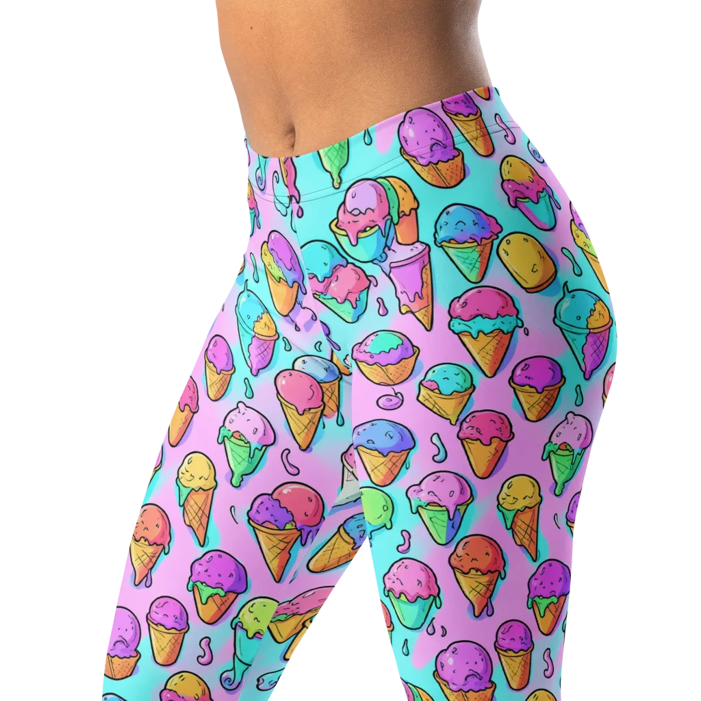 Neon Sundae on Leggings — Left Front