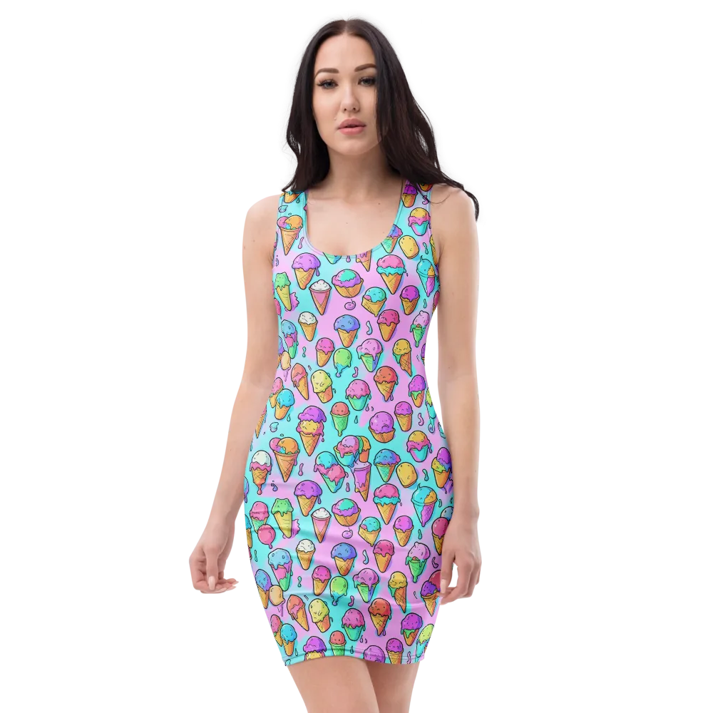 Neon Sundae on Bodycon Dress — Front
