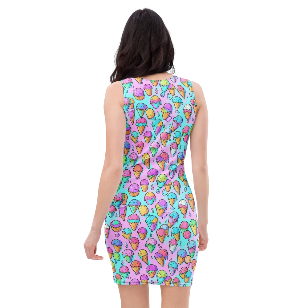 Neon Sundae on Bodycon Dress — Back