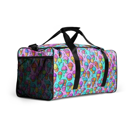Neon Sundae on a Duffle Bag
