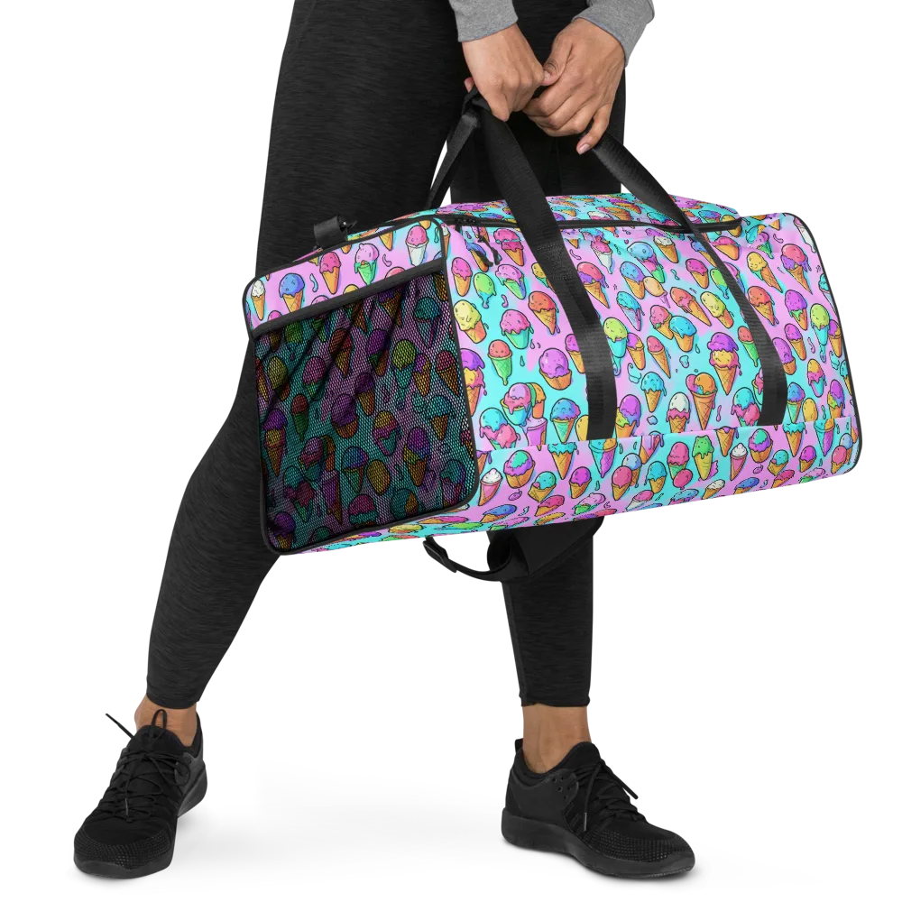 Neon Sundae on Duffle Bag — Right Front