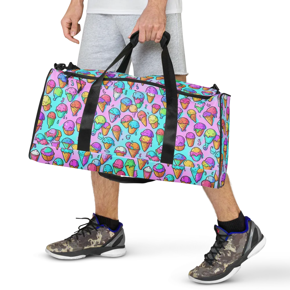 Neon Sundae on Duffle Bag — Front