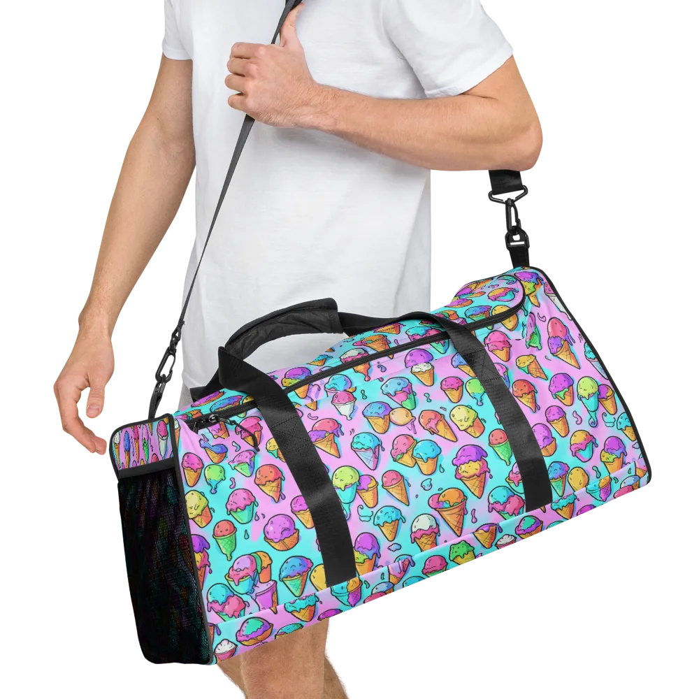 Neon Sundae on Duffle Bag — Right Front