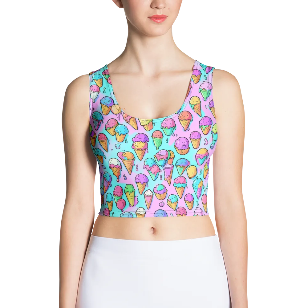 Neon Sundae on Crop Top — Front
