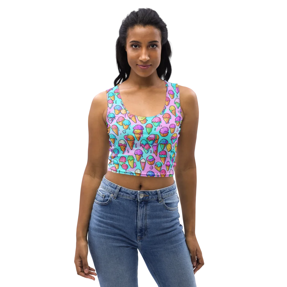 Neon Sundae on Crop Top — Front