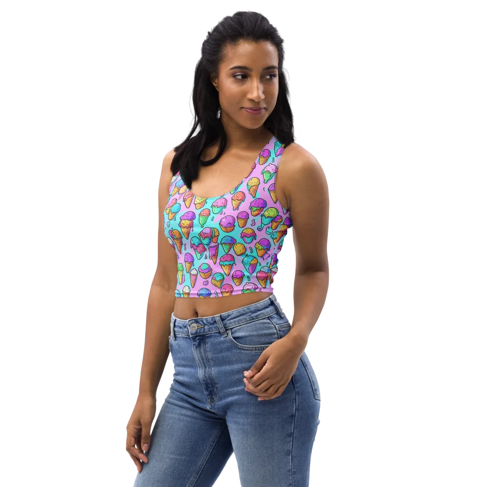 Neon Sundae on Crop Top — Left Front