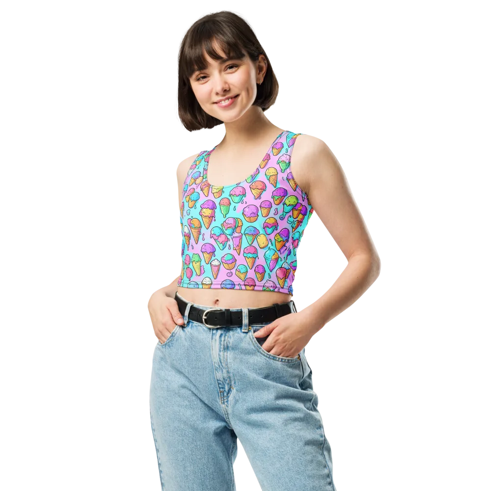 Neon Sundae on Crop Top — Front
