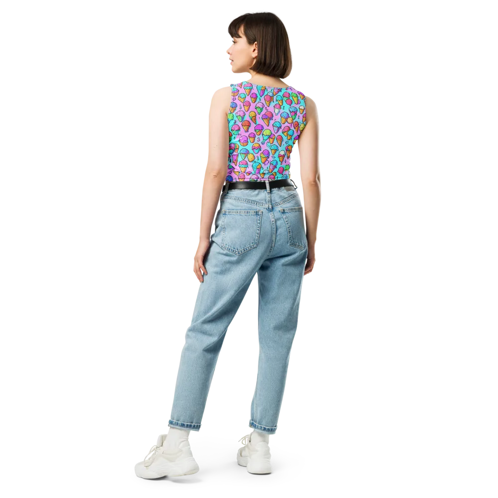 Neon Sundae on Crop Top — Back