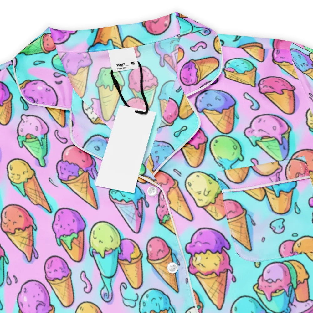 Neon Sundae on Women's Short Sleeve Pajama Top — Product details