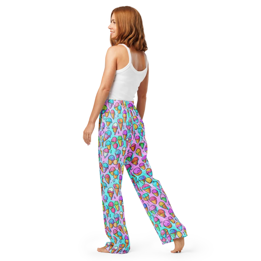 Neon Sundae on Women's Pajama Pants — Back