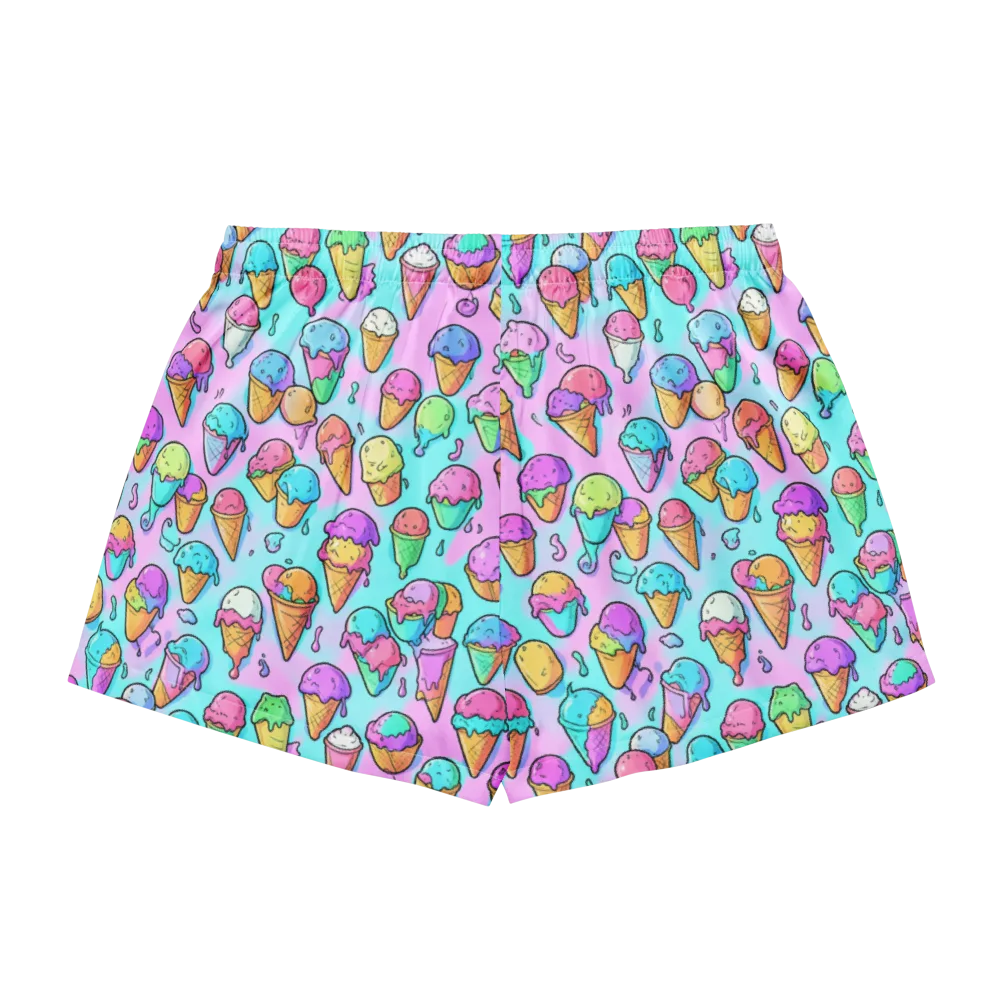 Neon Sundae on Women's Pajama Shorts — Back
