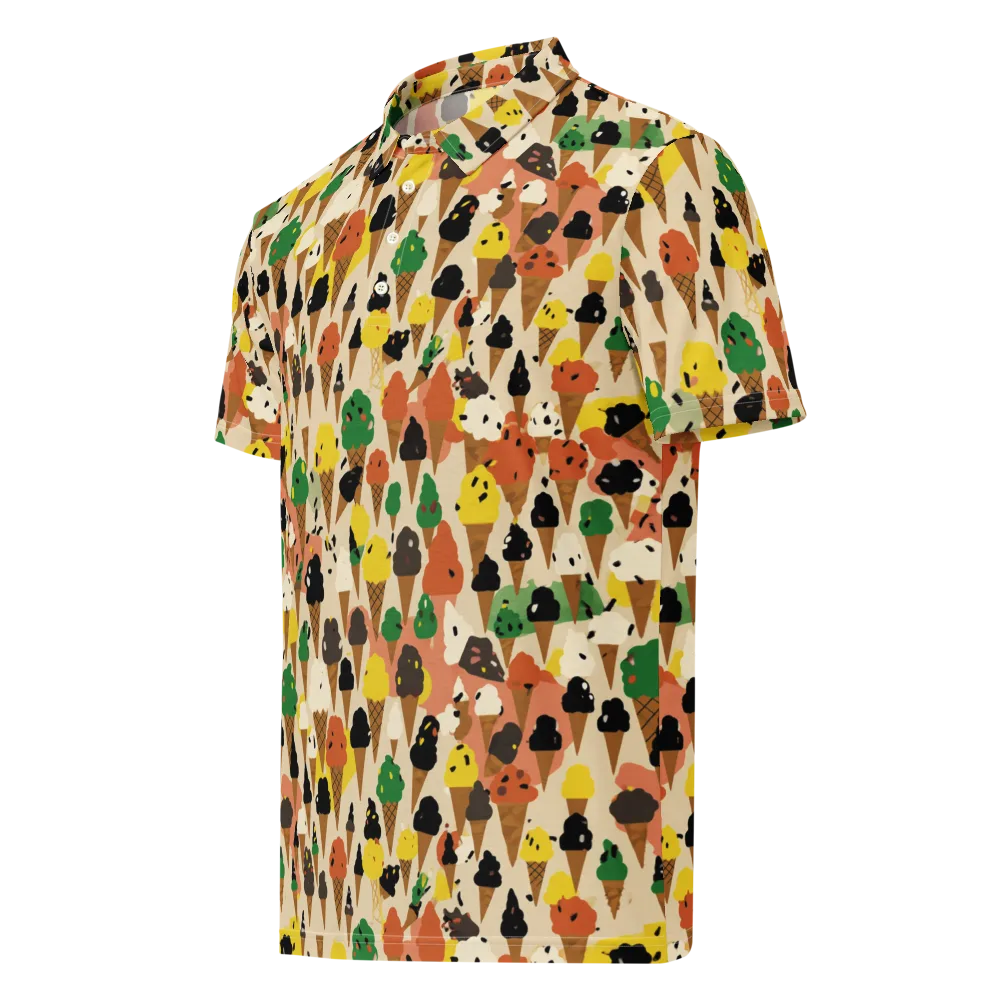 Cone Carnival on Men's Slim Fit Polo Shirt — Left Front
