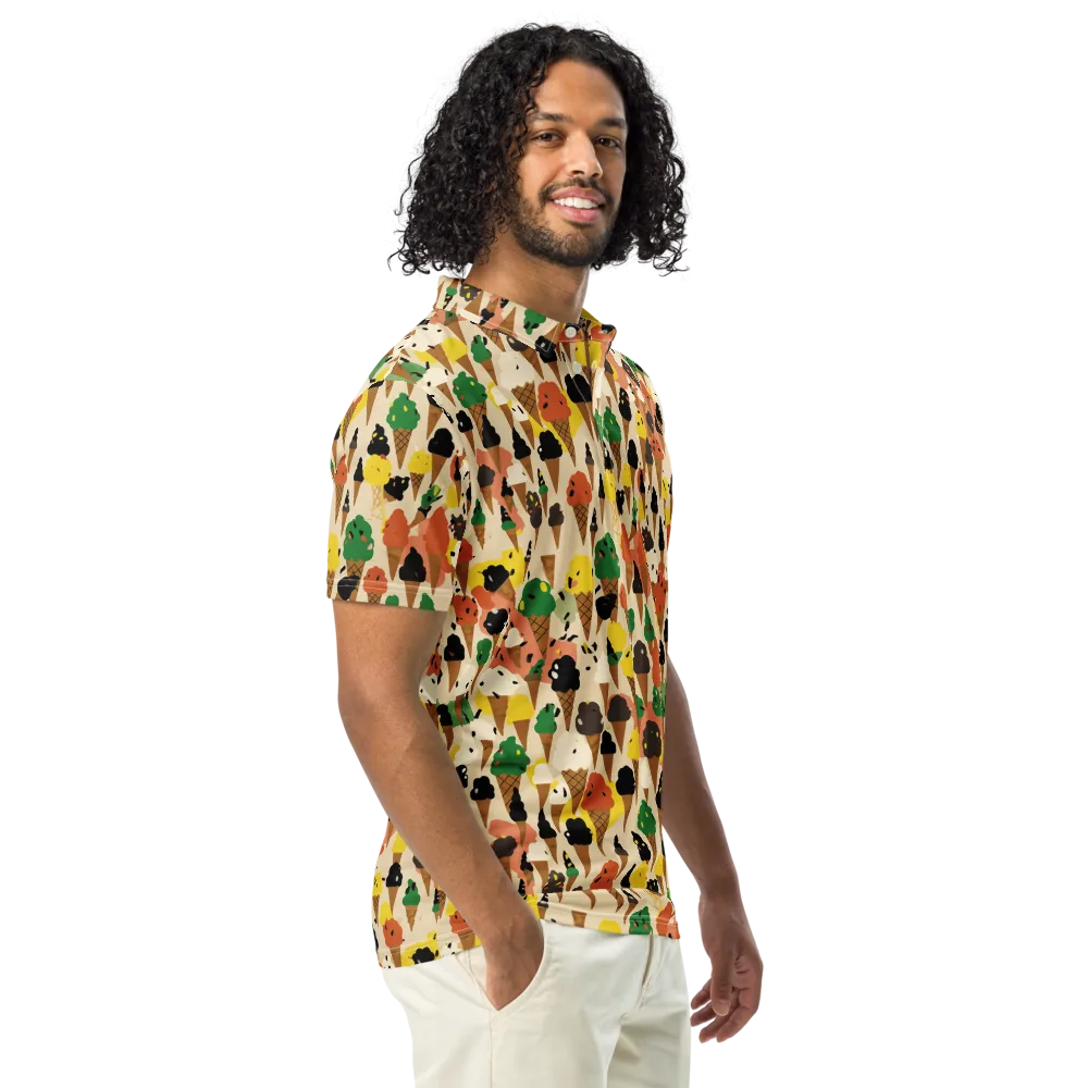 Cone Carnival on Men's Slim Fit Polo Shirt — Right Front