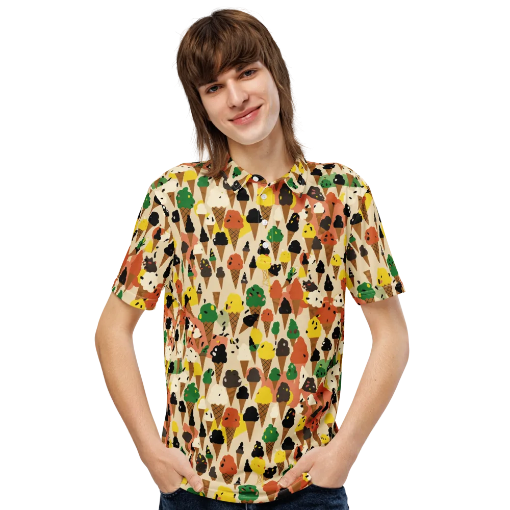 Cone Carnival on Men's Slim Fit Polo Shirt — Front