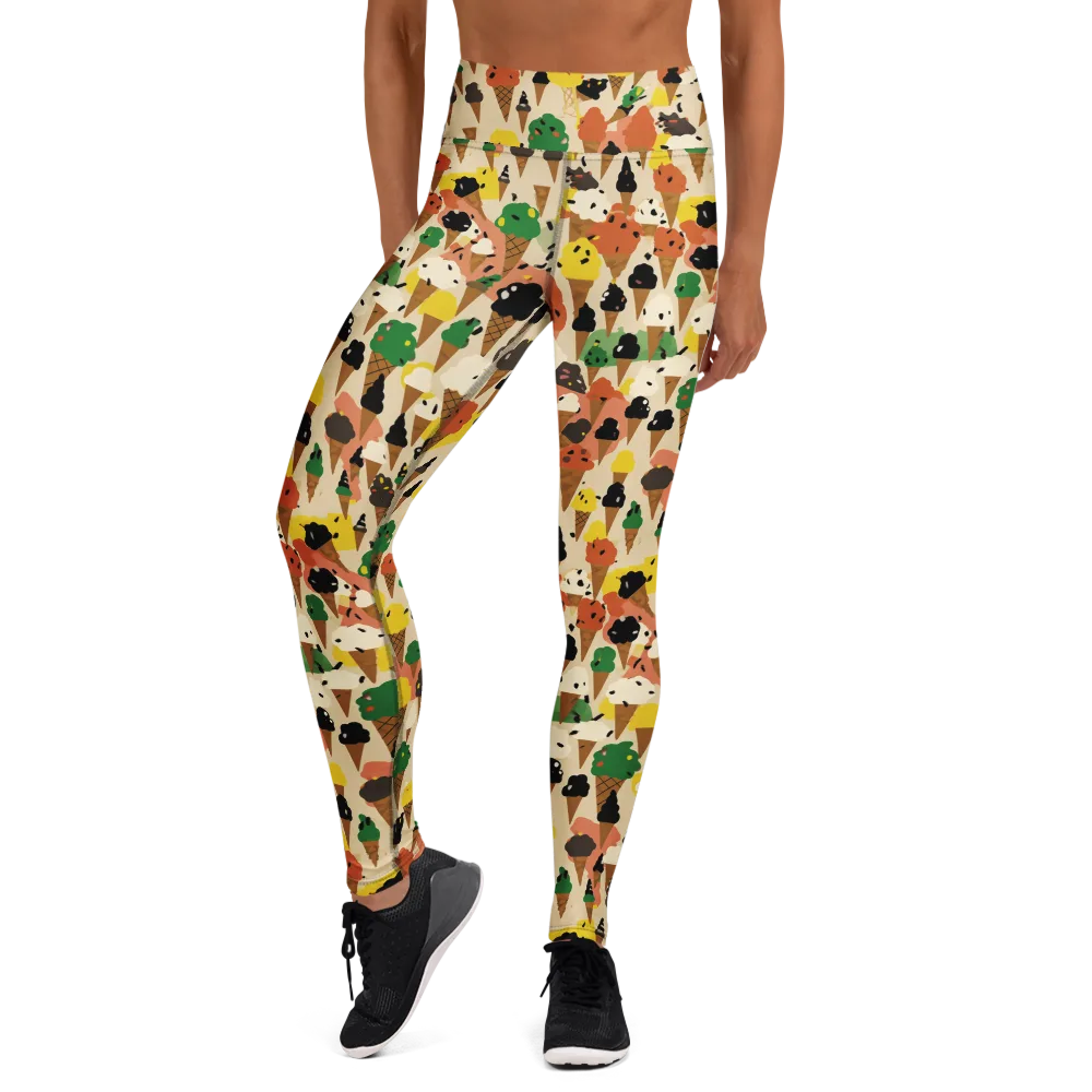 Cone Carnival on Yoga Leggings — Front