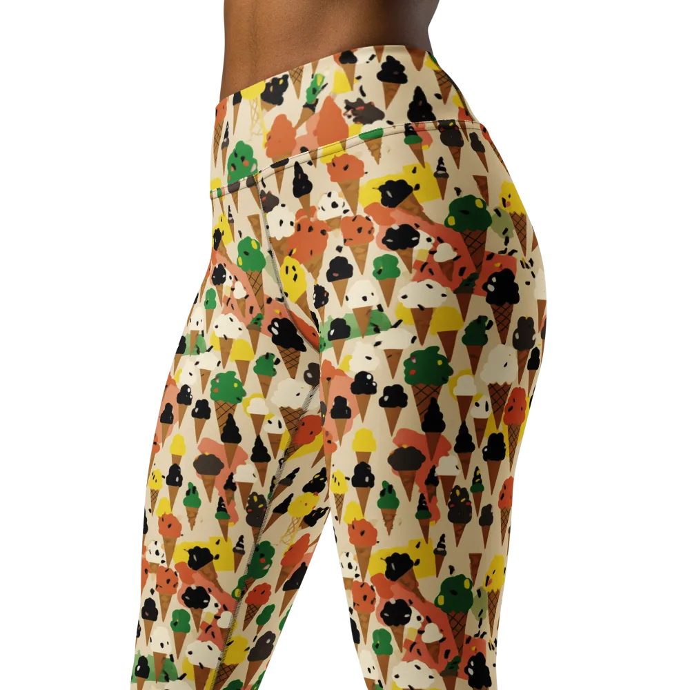 Cone Carnival on Yoga Leggings — Left Front