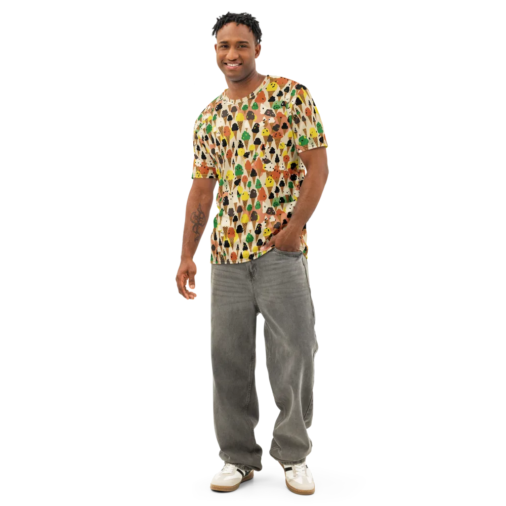 Cone Carnival on Men's Cotton Crew Neck T-Shirt — Front