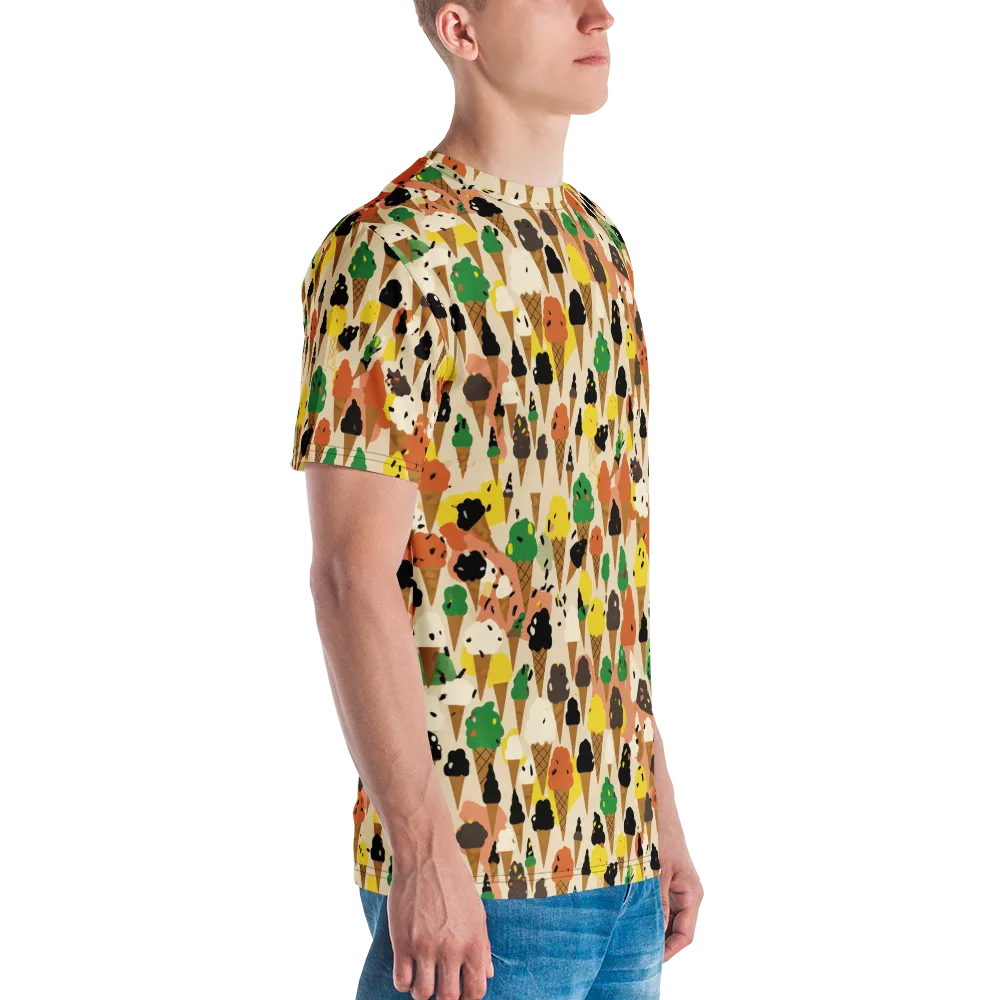 Cone Carnival on Men's Crew Neck T-Shirt — Right