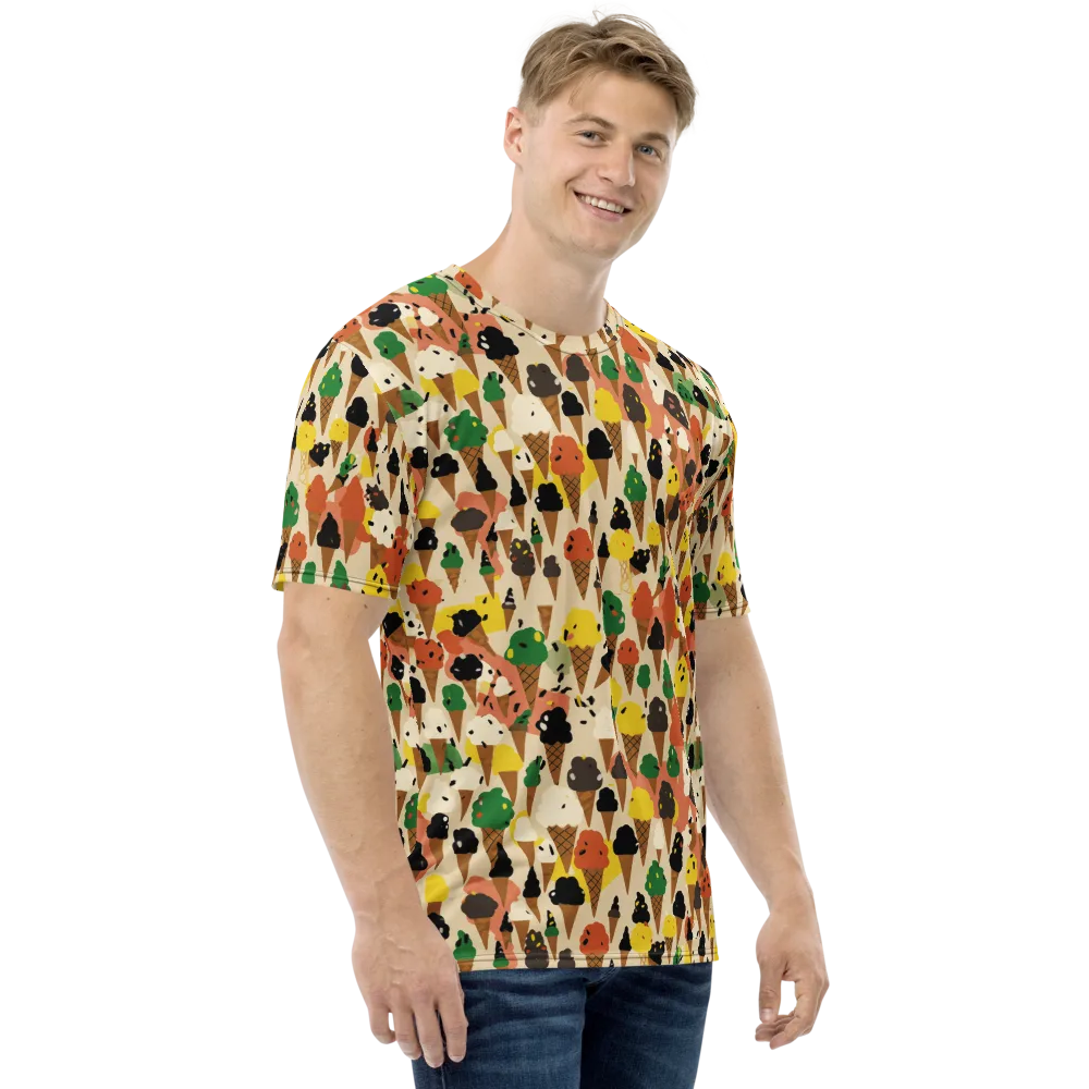 Cone Carnival on Men's Crew Neck T-Shirt — Right