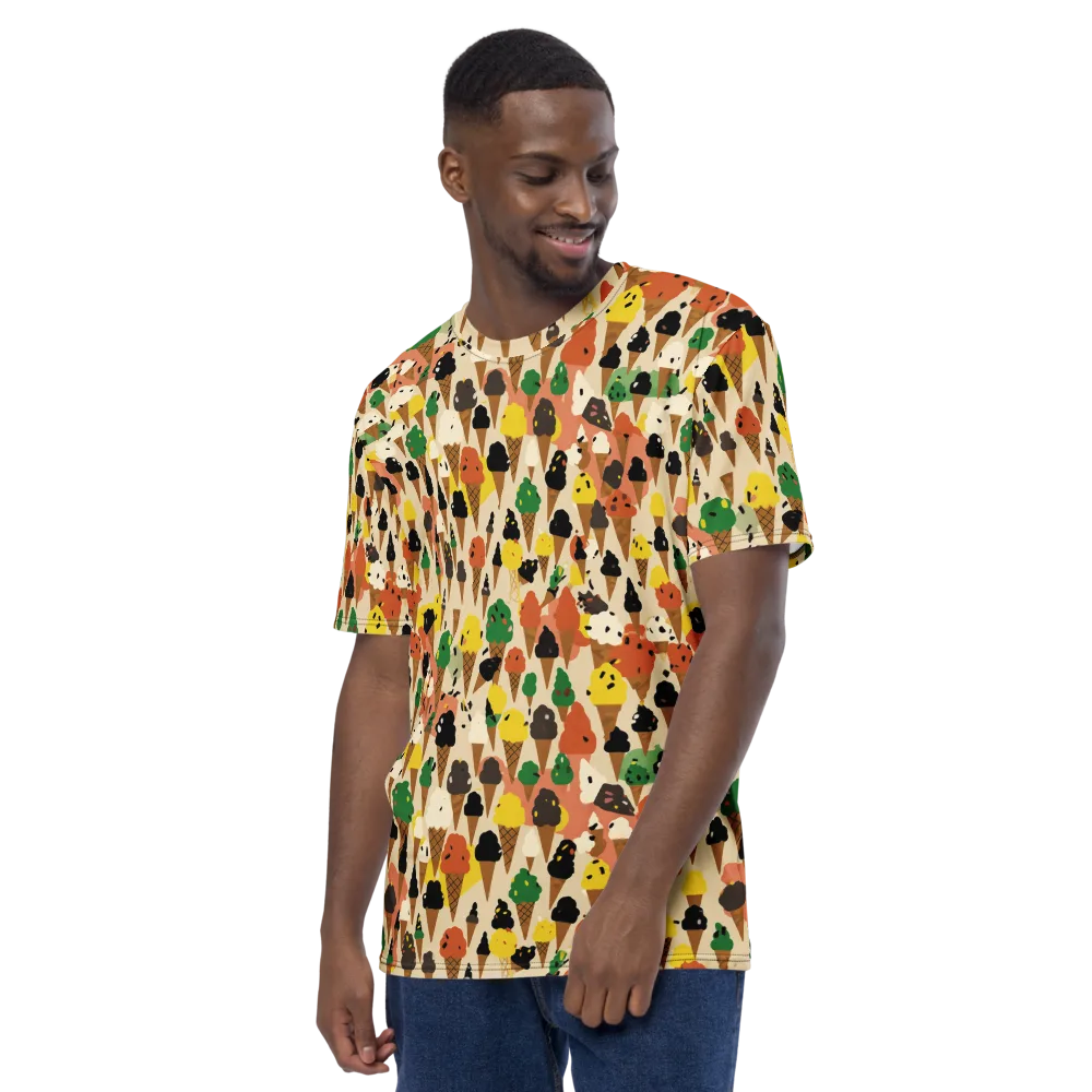 Cone Carnival on Men's Crew Neck T-Shirt — Left
