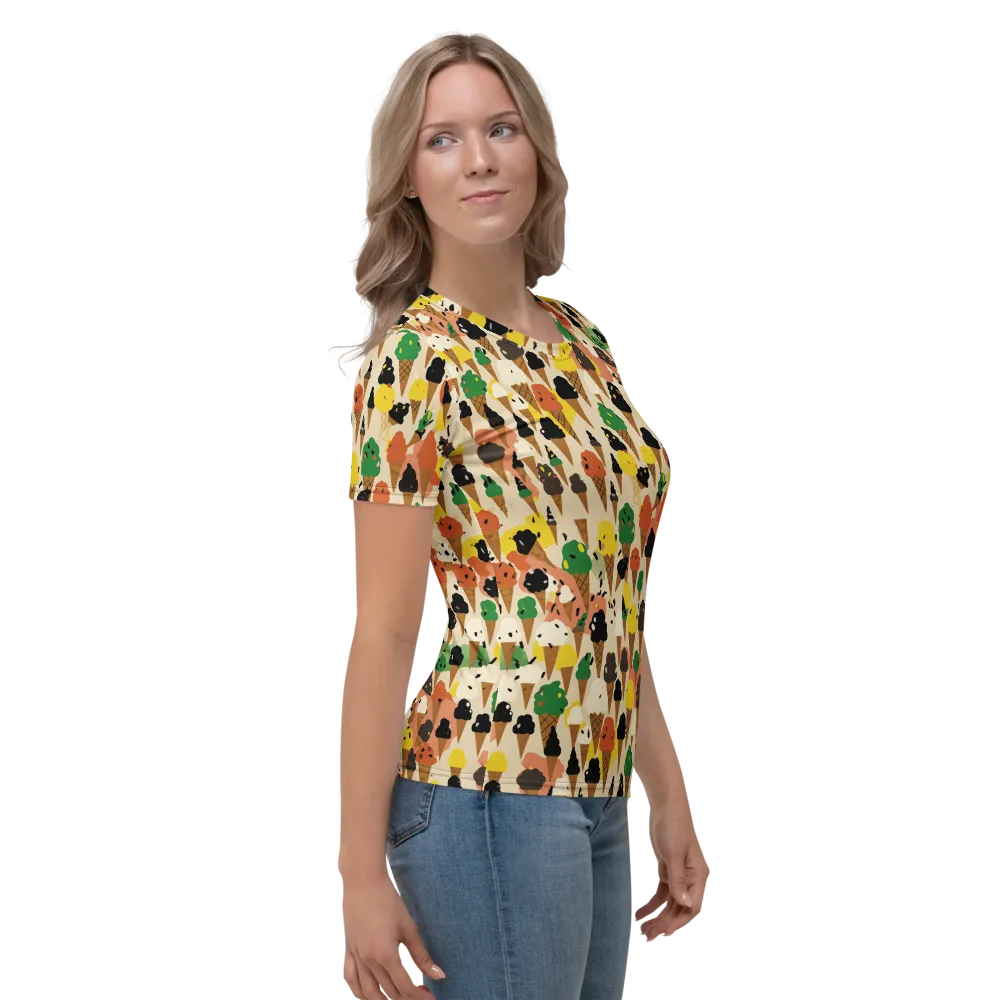 Cone Carnival on Women's Crew Neck T-Shirt — Right