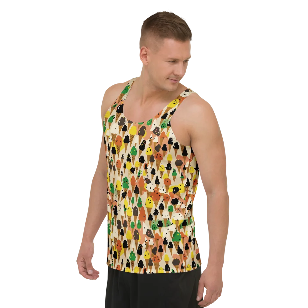 Cone Carnival on Men's Tank Top — Left Front