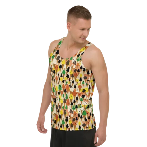 Cone Carnival on a Men's Tank Top