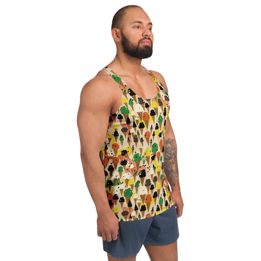 Cone Carnival on Men's Tank Top — Right Front