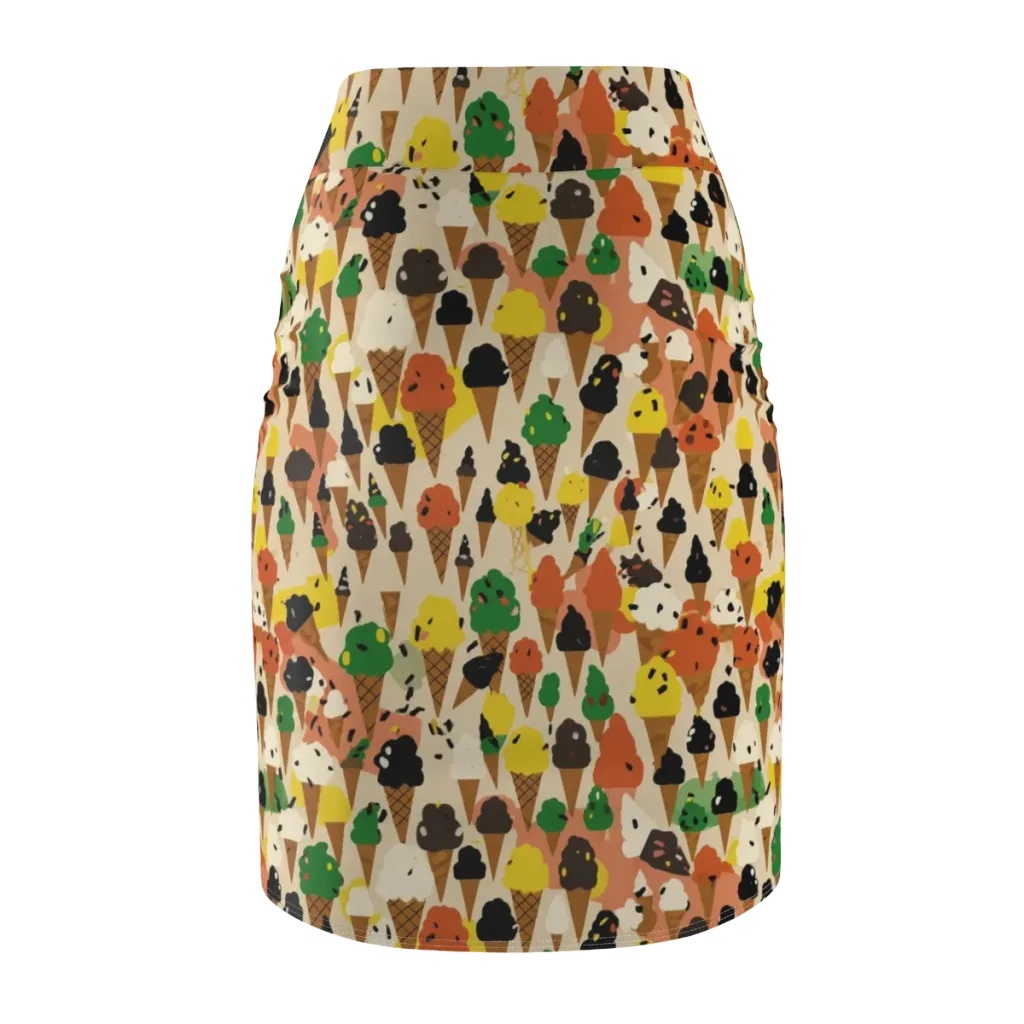 Cone Carnival on Pencil Skirt — Back