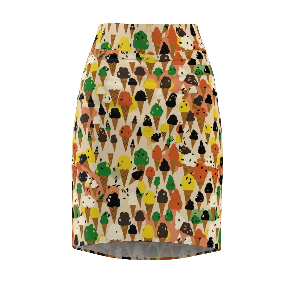 Cone Carnival on Pencil Skirt — Front