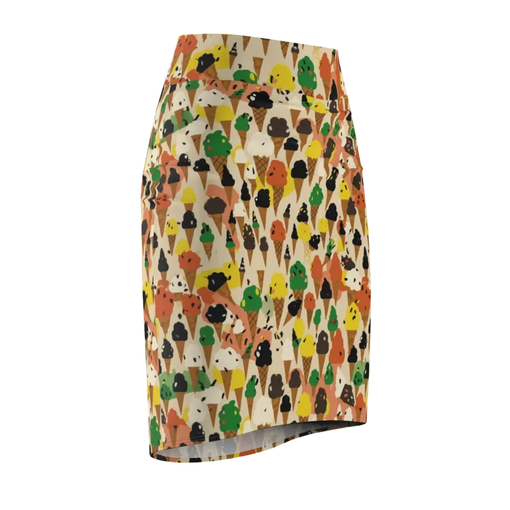 Cone Carnival on Pencil Skirt — Front Side
