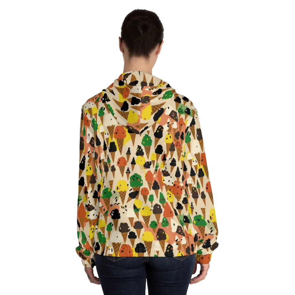 Cone Carnival on Women's Full-Zip Hoodie — Back On Person