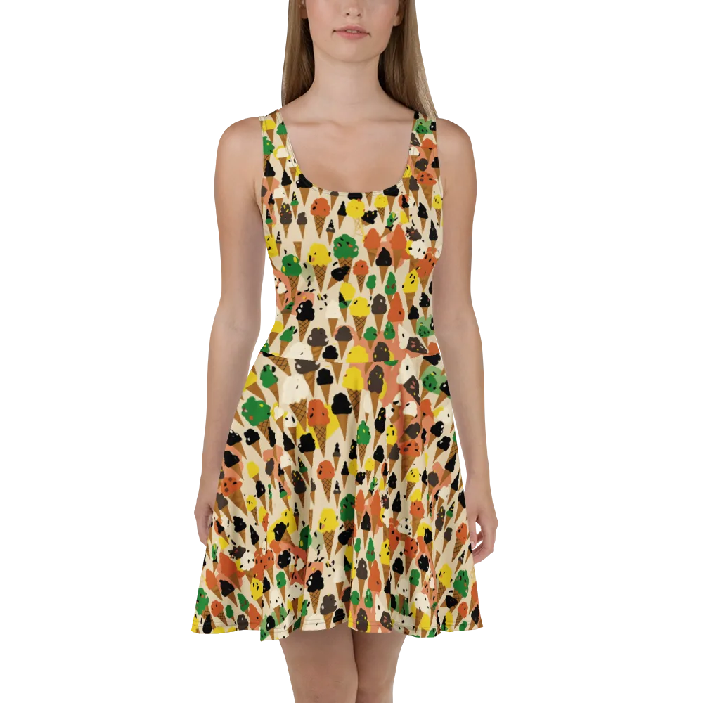 Cone Carnival on Skater Dress — Front
