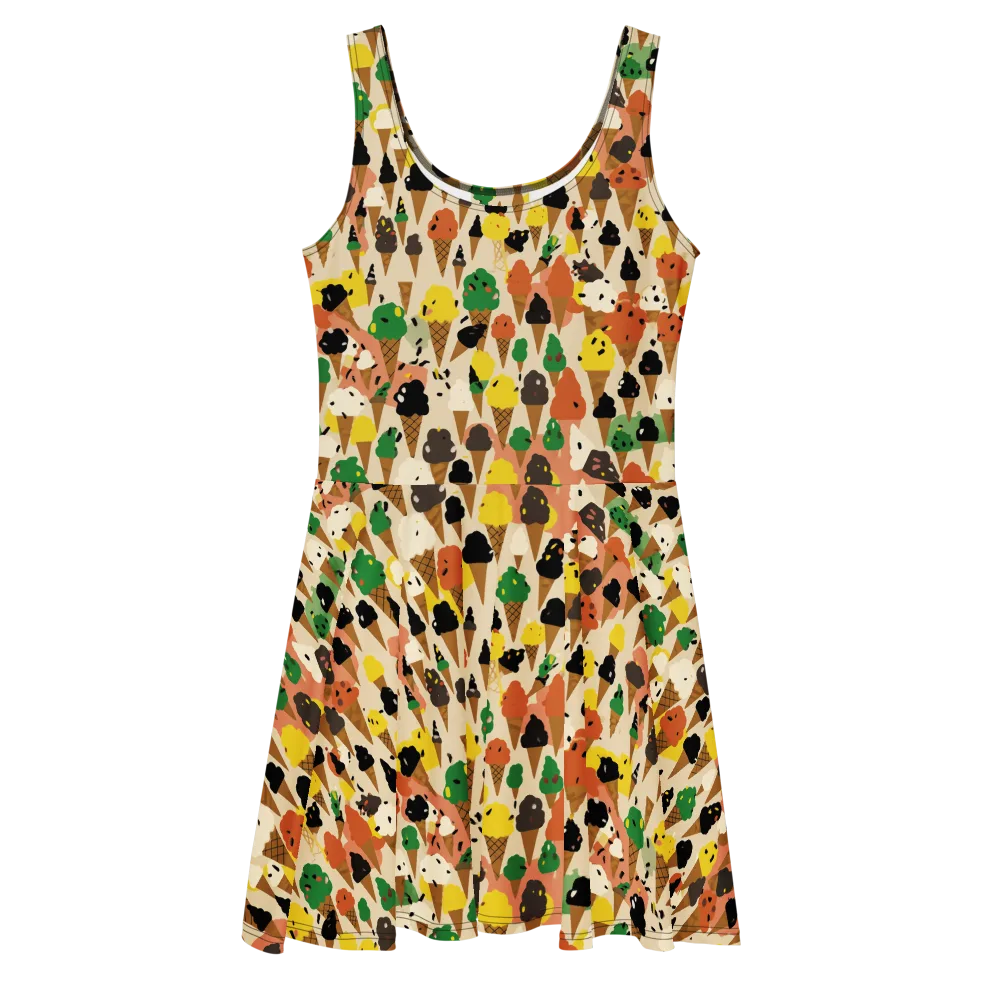 Cone Carnival on Skater Dress — Front