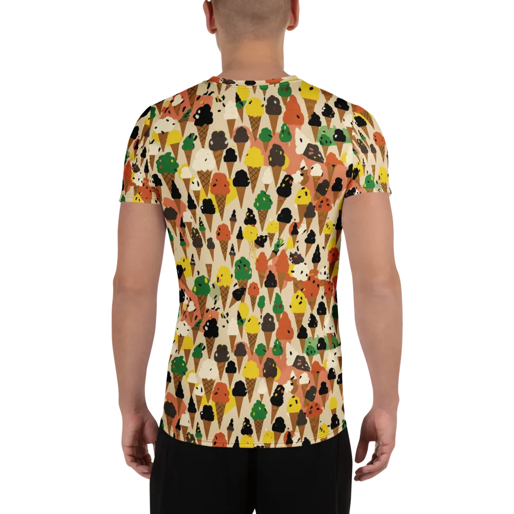Cone Carnival on Men's Athletic T-Shirt — Back