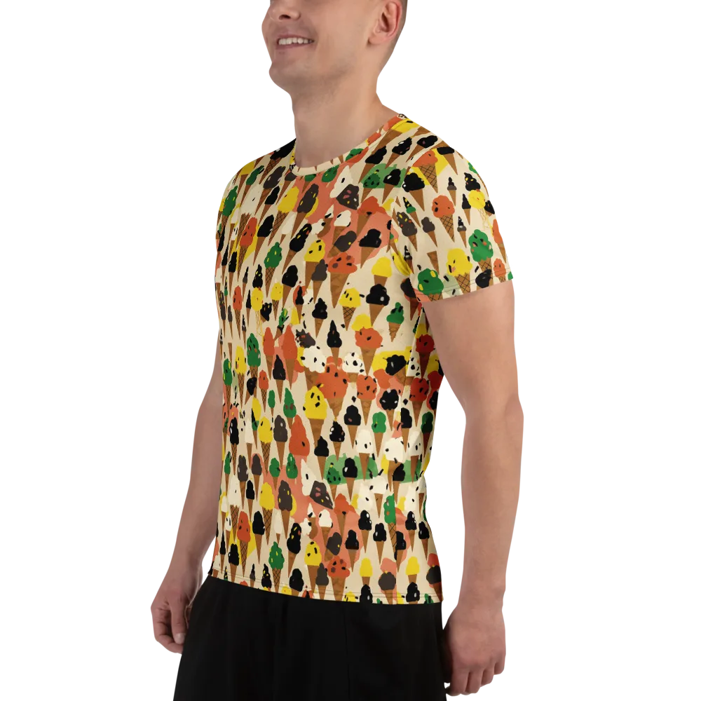 Cone Carnival on Men's Athletic T-Shirt — Left